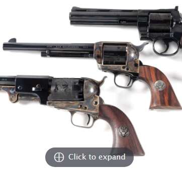 COLT AMERICAN BICENTENNIAL COMMEMORATIVE THREE REVOLVER SET IN DISPLAY CABINET 357 MAG, 45 LC, 44 BLACK POWDER - Other Pistols | American Guns & Ammo