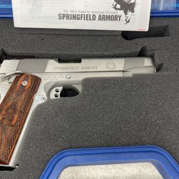 Used Springfield M1911 A1 45 ACP Stainless Adj Sights Two Mags Used Springfield M1911 A1 45 ACP Stainless Adj Sights Two Mags - Semi Auto Pistols - American Guns & Ammo