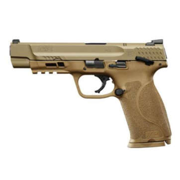 Smith & Wesson M&P M2.0, 9mm, 5" Barrel Flat Dark Earth 17rd Mag, Safety - Handsguns | American Guns & Ammo