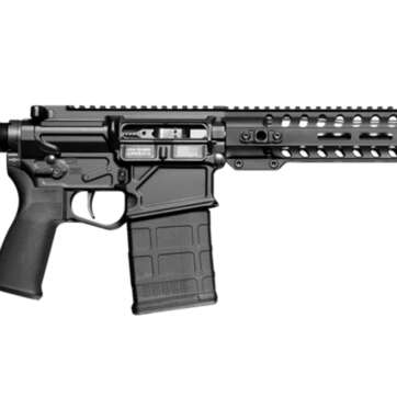 POF Rogue 308 Win Pistol, 12.5" Stainless Barrel, 11" Rail, Mid-Length DI, Lo Pro Block, Black - Handsguns | American Guns & Ammo