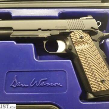 Dan Wesson Specialist 1911 9mm Luger 5" Barrel Black Stainless Steel Black/Brown G10 Grip 10rd Mag - Handsguns | American Guns & Ammo