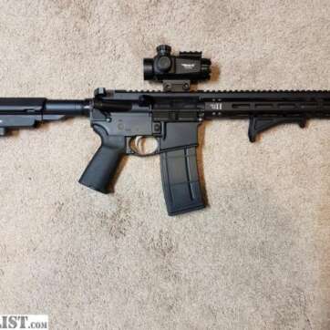 Falkor Phantom AR-15 Pistol Grey 5.56/223 10.5" Barrel SBA3 Brace 30rd Mag - Handsguns | American Guns & Ammo