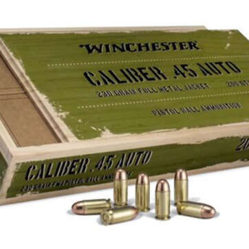 Winchester Limited Edition Service Grade Ammo In Collectible Wood Box 45 ACP 230gr, FMJ, 4x50rd Boxes, 200rds - Collector Guns | American Guns & Ammo