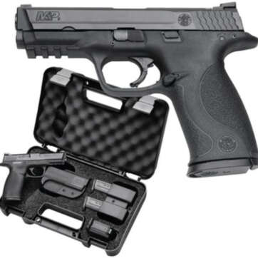Smith & Wesson M&P Carry & Range Kit 9mm, 4.25" Barrel, 10 lb Trigger Pull, Includes Holster, Mag Pouch, Earplugs, 3 Magazines, Speed Loader, 10 Rounds - MA Compliant - Handsguns - American Guns & Ammo