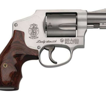 Smith & Wesson, Model 642 LadySmith, Small Frame Revolver, 38 Special, 1.875" Barrel, Alloy Frame, Matte Silver Finish, Wood Grip, Fixed Sights, 5Rd - Handsguns | American Guns & Ammo