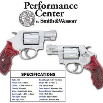 Smith & Wesson 637 Performace Center 38 Spl, SS Finish, Wood Grips, 5 Rnd - Handsguns | American Guns & Ammo
