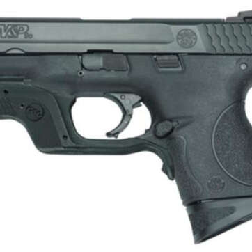 Smith & Wesson, M&P, Compact Frame, Striker Fired, 9mm, 3.5" Barrel, Polymer Frame, Black, No Thumb Safety, 12Rd, 2 Mags, Fixed Sights, Crimson Trace Laser Guard- Green Smith & Wesson, M&P, Compact Frame, Striker Fired, 9mm, 3.5" Barrel, Polymer Frame, Black, No Thumb Safety, 12Rd, 2 Mags, Fixed Sights, Crimson Trace Laser Guard- Green - Handsguns - American Guns & Ammo