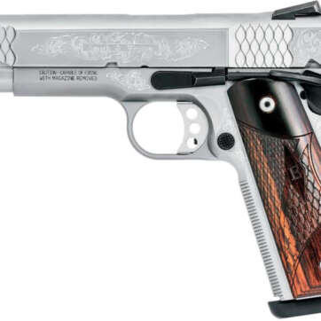 Smith & Wesson 1911 45 ACP 5" Barrel Engraved, Eoof Grips 8rd Mag - Handsguns | American Guns & Ammo