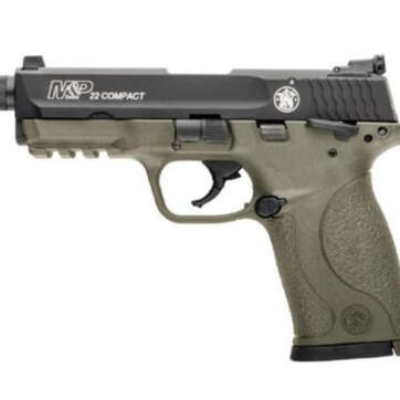 Smith & Wesson M&P Compact 22LR 3.5" Threaded Barrel Flat Dark Earth Frame 10rd Mag - Handsguns | American Guns & Ammo