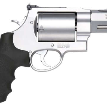Smith & Wesson 500 Performance Center 500 SW Magnum 3.5" Custom Barrel, SS Finish, Rubber Grips, Fiber Optic Front Sight, 5Rd, Unfluted Cylinder - Handsguns | American Guns & Ammo