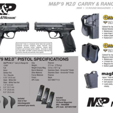 Smith & Wesson M&P M2.0 9mm, 4.25", Carry and Range Kit, 3x10rd - Handsguns - American Guns & Ammo