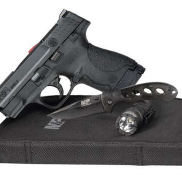 Smith & Wesson M&P9 Shield 9mm *CA* EDC Kit, 3.1" Barrel, Fixed Sights, Black, 2x 8rd - Handsguns | American Guns & Ammo