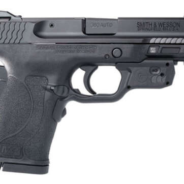 Smith & Wesson M&P Shield EZ Crimson Trace Laserguard, .380 ACP, 3.675", 8rd, Black - Handsguns | American Guns & Ammo
