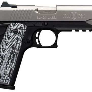 Browning 1911-380 Black Label Pro Single 380 ACP, 4.25", SS, Rail, Black, Night Sights,, rd , 8 rd - Handsguns - American Guns & Ammo