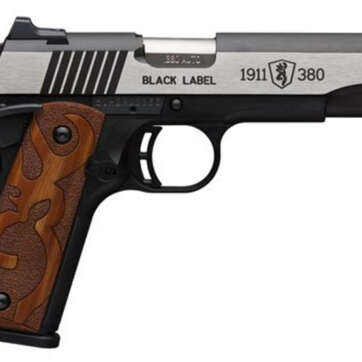 Browning 1911 Black Label Medallion, .380 ACP, 4.2", 8rd, Black Frame, Stainless Slide - Handsguns - American Guns & Ammo