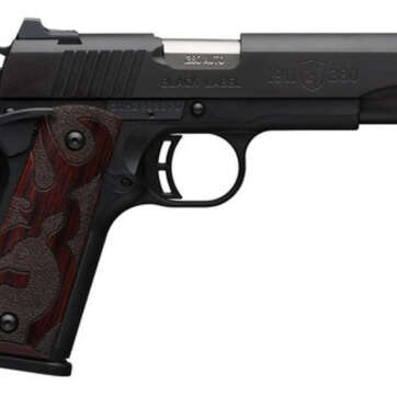 Browning 1911 Black Label, .380 ACP, 3.625", 8rd, Wood Grips, Black - Handsguns - American Guns & Ammo