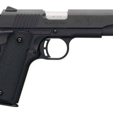 Browning 1911 Black Label, .380 ACP, 3.625" Barrel, 8rd, Black - Handsguns - American Guns & Ammo
