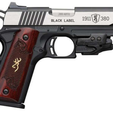Browning 1911 Black Label Crimson Trace Laser 380 ACP, 3-Dot Sight, 3 5/8" Barrel - Handsguns | American Guns & Ammo