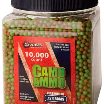 Crosman Camo Ammo BBs .12gr, 6mm Plastic Airsoft 10000ct - Air Guns & BB Guns | American Guns & Ammo