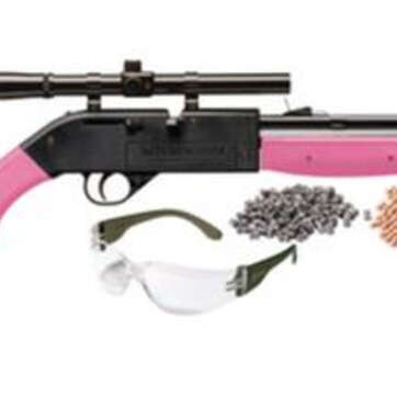 Crosman Air Guns Model 760 Pumpmaster Kit .177 Caliber Pink Stock and Forend with 4x15mm Scope - Air Guns & BB Guns | American Guns & Ammo