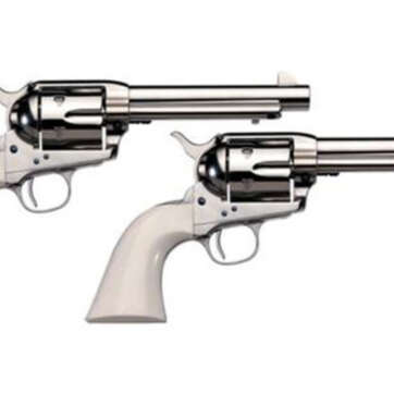Uberti 1873 Cattleman Cody NM, .45 Colt, 5.5", Nickel/Ivory Grip, Matching Set (1 of 2 Pistols) - Sold with 037084980409 - Handsguns | American Guns & Ammo