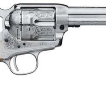 Uberti 1873 Cattleman NM Engraved, .45 Colt, 4.75", Pearl Grip, Stainless Steel - Handsguns | American Guns & Ammo