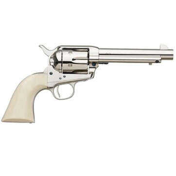 Uberti 1873 Cattleman Cody, .45 Colt, 5.5", 6rd, Ivory Grips, Full Nickel-Plated - Handsguns - American Guns & Ammo