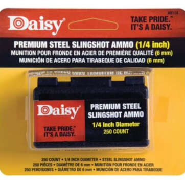 Daisy Powerline Steel Slingshot Ammo, 1/4" Steel Shot, 250 Per Box - Air Guns & BB Guns | American Guns & Ammo