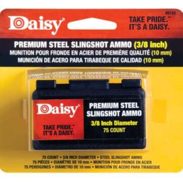 Daisy Steel Slingshot Ammunition .375 Inch 75 Per Pack Daisy Steel Slingshot Ammunition .375 Inch 75 Per Pack - Air Guns & BB Guns - American Guns & Ammo