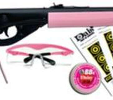 Daisy Pink Model 1998 Fun Kit .177 Caliber Bb Rifle, Pink Shooting Glasses & Tin Of Bb's Plus Paper Targets - Air Guns & BB Guns | American Guns & Ammo