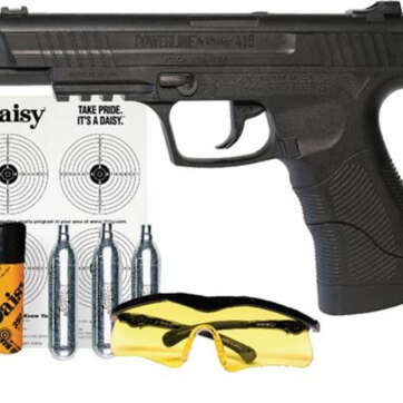 Daisy Powerline 415 Air Pistol Kit SA CO2 Powered .177 BB 21rd Synthetic Stock Black - Air Guns & BB Guns | American Guns & Ammo