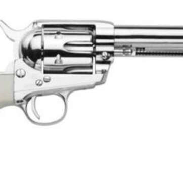 Traditions 1873 Single Action Revolver, .357 Mag/.38 Special, 4.75", Nickel/White Grips - Handsguns | American Guns & Ammo