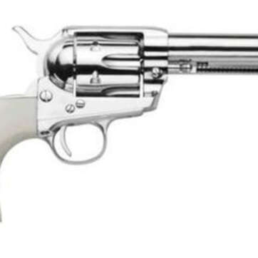Traditions 1873 Frontier Single Action, .357 Mag/.38 Special, 5.5", NIckel, White Grips - Handsguns | American Guns & Ammo