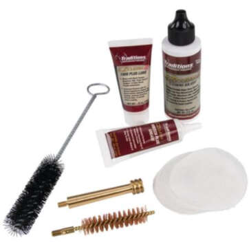 Traditions EZClean2 Muzzleloader Cleaning Kit Brushes/Cleaner/Patches 7p - Black Powder Guns | American Guns & Ammo