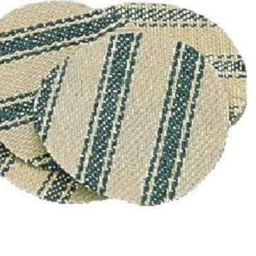 CVA Shooting Patches 50-58 White/Green Striped Cotton Fabric - Black Powder Guns | American Guns & Ammo