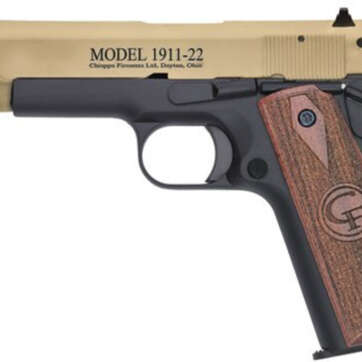 Chiappa Firearms 1911, 22LR, 5" Barrel, 10rd, Hogue Rubber Grip, Tan Slide - Handsguns - American Guns & Ammo