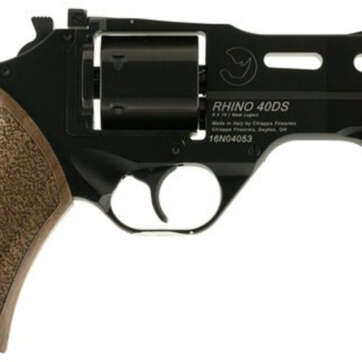 Chiappa Rhino 40DS, 9mm, 4" Barrel, 6rd, Walnut Grip, Black - Handsguns - American Guns & Ammo