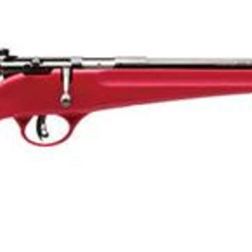 Savage Rascal, 22 LR, 16.125" Barrel, Blued, Red Polymer Stock, Single Shot, AccuTrigger, Adjustable Sights - RIFLES | American Guns & Ammo