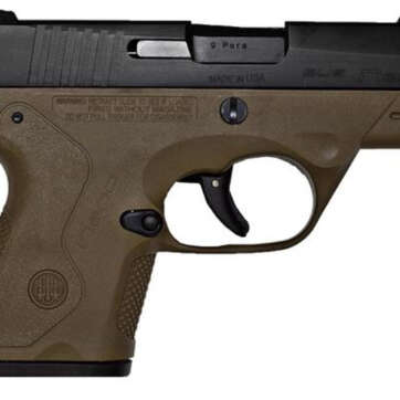 Beretta BU9 Nano 9mm 3.07, /8+1 Flat Dark Earth Poly Grip/Frame Black, 6 rd - Handsguns | American Guns & Ammo