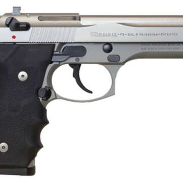 Beretta 92FS Brigadier Inox SA/DA 9mm 4.9" Barrel, Black Rubber Grip, 10rd - Handsguns - American Guns & Ammo