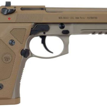 Beretta M9A3, Semi-Automatic Pistol, Full Size, 9mm, 4.9" Threaded Barrel, Alloy Frame, Flat Dark Earth Finish, Vertec-Style Thin Grip, 3-Slot Picatinny Rail, Decocker, Tritium Night Sights, 2 Magazines, 17 Rounds - Handsguns | American Guns & Ammo