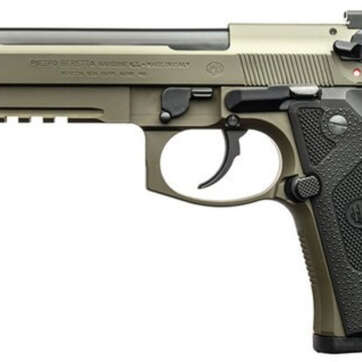 Beretta M9A3, 9mm, 5.1" Barrel, 10rd, Night Sights, Green Steel - Handsguns - American Guns & Ammo