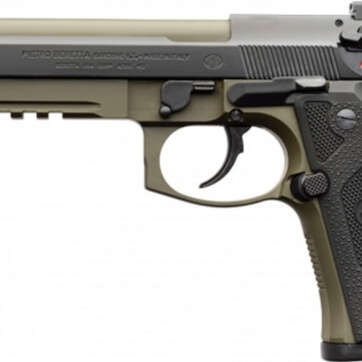 Beretta M9A3G, 9mm, 5.2" Threaded Barrel, 17rd, Green/Black - Handsguns - American Guns & Ammo