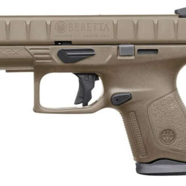 Beretta APX Compact 9mm, 3.70" Barrel, Flat Dark Earth, 3 Dot Removable Sight, 13rd - Handsguns | American Guns & Ammo