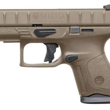 Beretta APX Compact 9mm, 3.70" Barrel, Flat Dark Earth, 3 Dot Removable Sight, 10rd - Handsguns | American Guns & Ammo