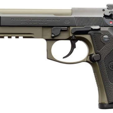 Beretta M9A3, 9mm, 5.1" Barrel, 17rd, Ambi Safety, Green/Black - Handsguns - American Guns & Ammo