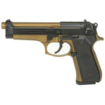 Beretta 92FS 9MM, 4.9" Barrel Burnt Bronze Finish Ambi Safety 3 Dot Sights 2- 15rd Mags - Handsguns | American Guns & Ammo