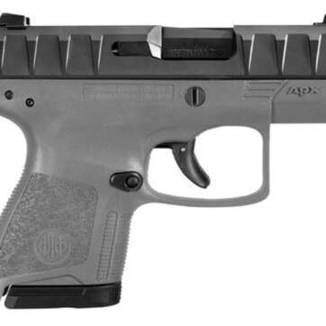 Beretta APX Carry 9mm, 3.07" Barrel, Wolf Gray Grip, Black, Serrated Slide, 6rd+8rd Mags - Handsguns | American Guns & Ammo