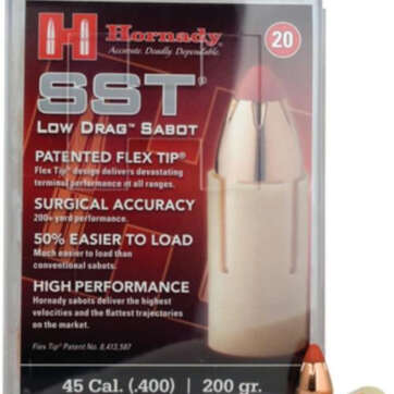 Hornady SST Muzzleloading Bullets .45 Caliber, .400 Diameter, 200gr, 20qty - Black Powder Guns | American Guns & Ammo