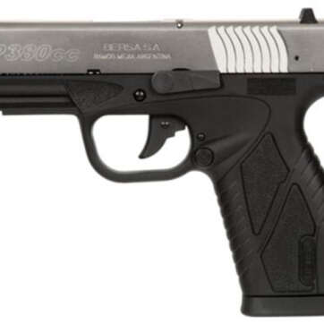 Bersa BP380CC .380 ACP, 3.3", 8rd, Nickel Slide - Handsguns - American Guns & Ammo